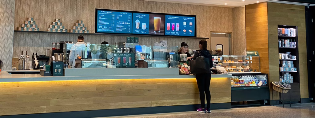 Starbucks Bergstrom Airport Digital Menu Boards